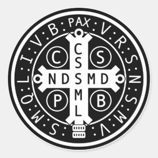 Blad van St. Benedictus Medaille Stickers