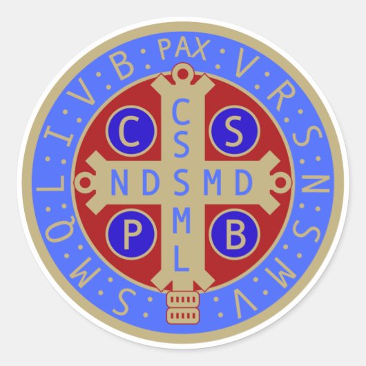 Blad van St. Benedictus Medaille Stickers (Voorkant)