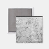 Blad van studies van het Album van de Vallardi Magneet (Voorkant / Achterkant)