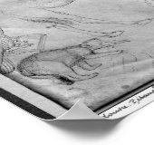 Blad van studies van het Album van de Vallardi Poster (Hoek)