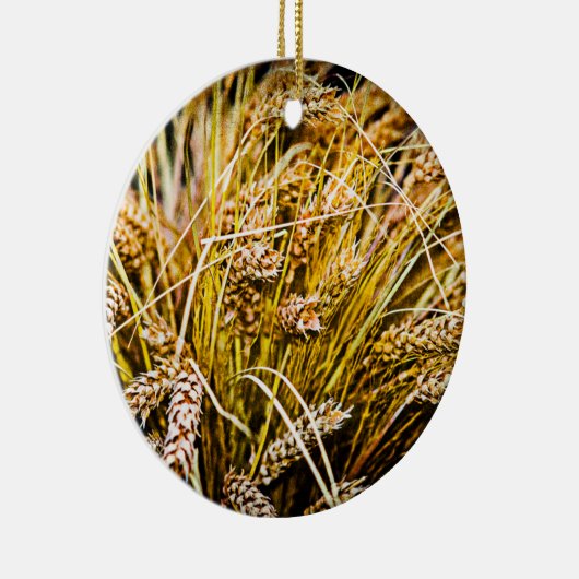 Blad van tarwe - Hartelijk dank Keramisch Ornament (Rechts)
