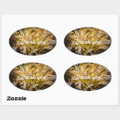 Blad van tarwe - Hartelijk dank Ovale Sticker (Vel)