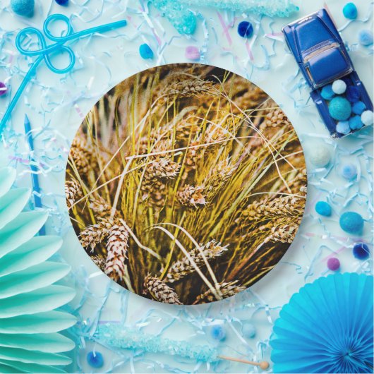 Blad van tarwe - Hartelijk dank Papieren Bordje (Feest)