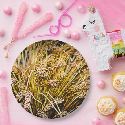 Blad van tarwe - Hartelijk dank Papieren Bordje (Feest)