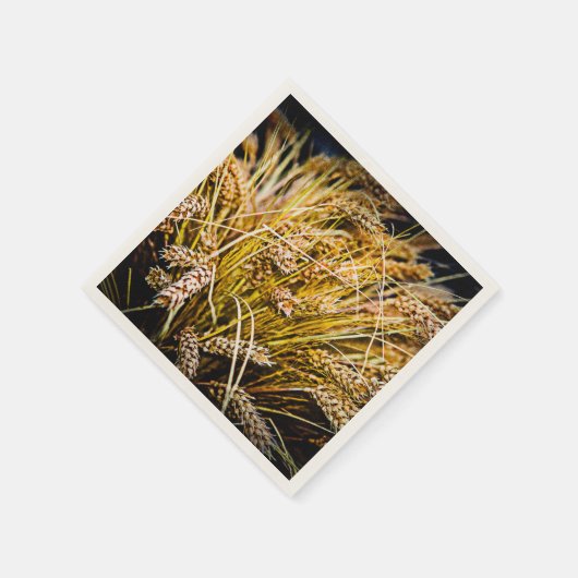 Blad van tarwe - Hartelijk dank Servetten (Hoek)