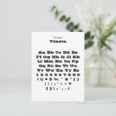 Blad van vineta - Zazzle-lettertype Briefkaart (Staand voorkant)