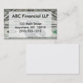 Blad van Visitekaartje met twee dollaire bakken (Voorkant / Achterkant)