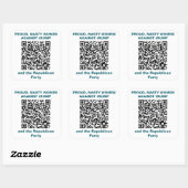 Blad van zes 3 inch, vierkante stickers.Sticker Sticker (Vel)