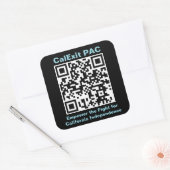 Blad van zes 3 inch, vierkante stickers. vierkante sticker (Envelop)