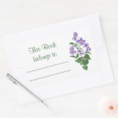 Blad van Zoete Violets Zelfklevende Boekplaten Rechthoekige Sticker (Envelop)
