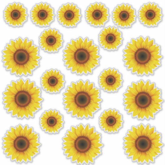 Blad van Zonnebloem Stickers (Voorkant)