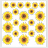 Blad van Zonnebloem Stickers (Vel)