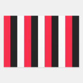 Blad van zwart, wit en rood strookpapier inpakpapier vel (Voorkant 3)