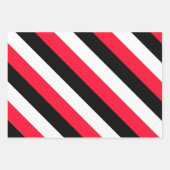 Blad van zwart, wit en rood strookpapier inpakpapier vel (Voorkant 2)
