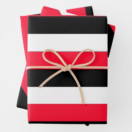 Blad van zwart, wit en rood strookpapier inpakpapier vel (In situ)