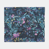 Blad van zwarte panter fleece deken (Voorkant (Horizontaal))