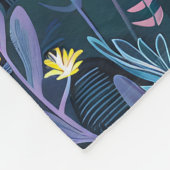 Blad van zwarte panter fleece deken (Hoek)