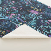 Blad van zwarte panter sherpa deken (3/4)