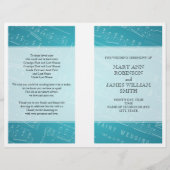 Blad voor bindprogramma Muziek blauw (Voorkant)