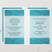 Blad voor bindprogramma Muziek blauw (Voorkant / Achterkant)