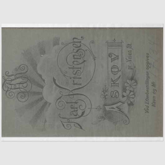 Blad voor groene kabinetkaart tissuepapier (Voorkant)