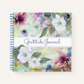 blad voor groene waterverf florage dankbaarheid notitieboek (Voorkant)