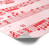  blad voor rode muziek poster (Hoek)