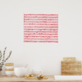  blad voor rode muziek poster (Keuken)