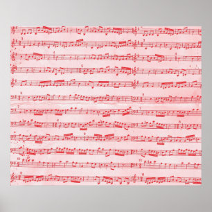  blad voor rode muziek poster