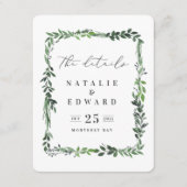 Blad waterverf gebladerte details kaart (Voorkant)