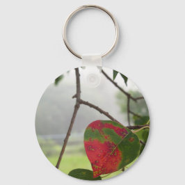blad wordt rood Herfst in Florida Sleutelhanger