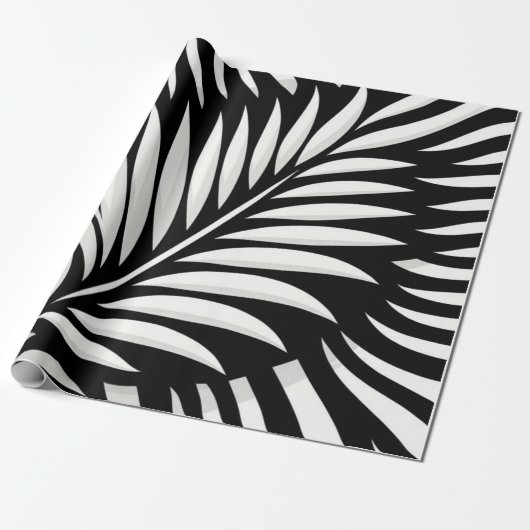 Blad Zebra Stripes stijl Cadeaupapier (Uitgerold)