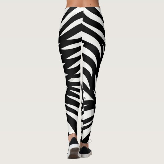 Blad Zebra Stripes stijl Leggings (Achterkant)