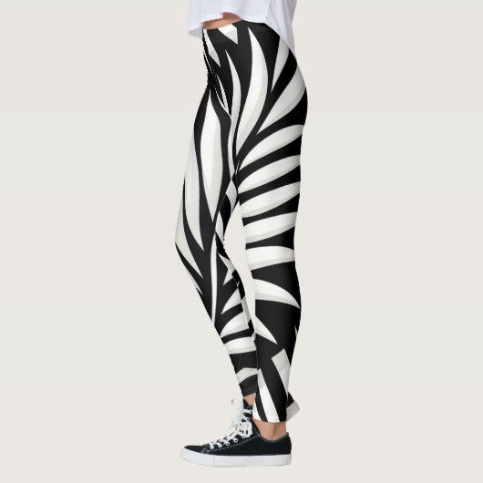 Blad Zebra Stripes stijl Leggings (Links)
