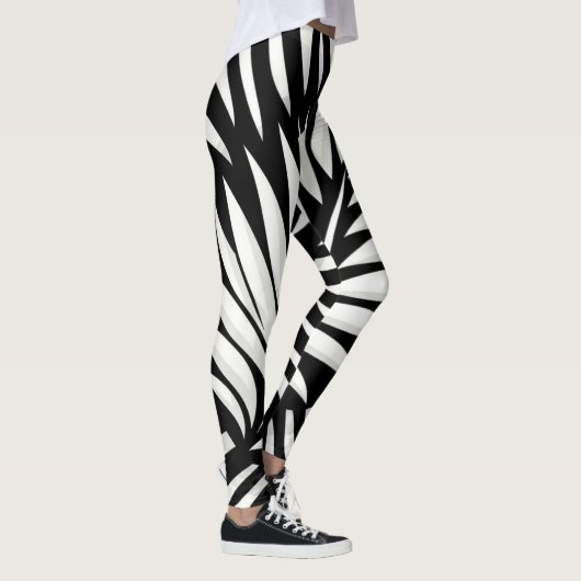 Blad Zebra Stripes stijl Leggings (Rechts)