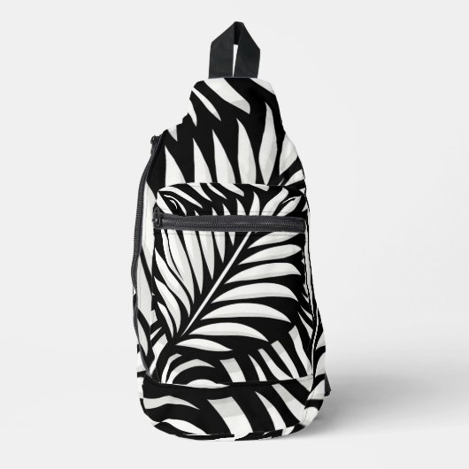 Blad Zebra Stripes stijl Sling Bag (Voorkant)