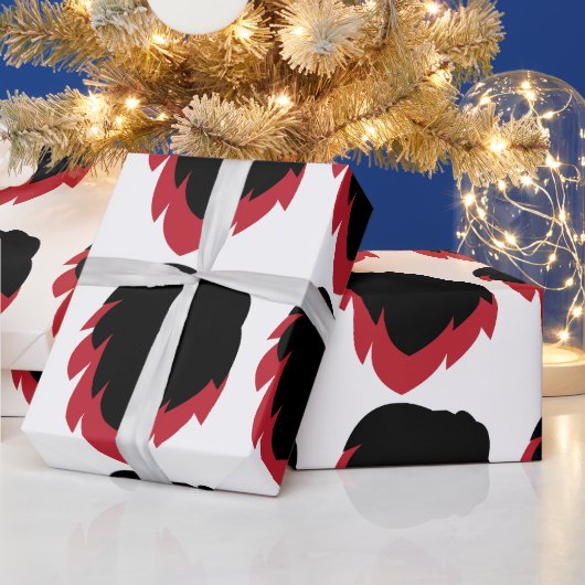 Blad Zwart Rood Blad Cadeaupapier (Feestdagen)