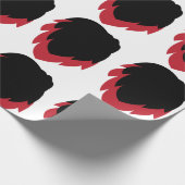 Blad Zwart Rood Blad Cadeaupapier (Hoek)