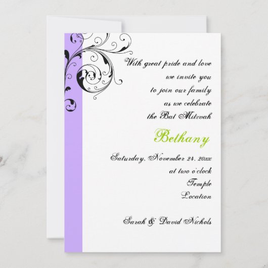 Blad zwart, wit, paarse & Davidster Kaart (Achterkant)