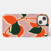 bladabstractie iPhone hoesje (Achterkant horizontaal)