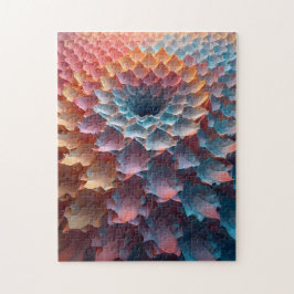 Bladachtig patroon in pasteltinten legpuzzel