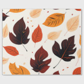 Bladachtige elegantie: herfstzachte tinten cadeaupapier (Vlak)