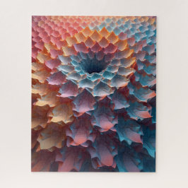 Bladachtige illusie in pasteltinten legpuzzel