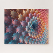 Bladachtige illusie in pasteltinten legpuzzel (Horizontaal)