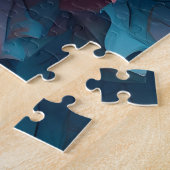 Bladachtige illusie in pasteltinten legpuzzel (Zijkant)
