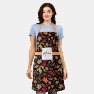 Bladblad met familienaam schort