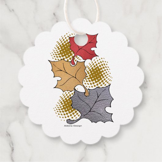 Bladbladeren Bedankjes Labels (Achterkant)