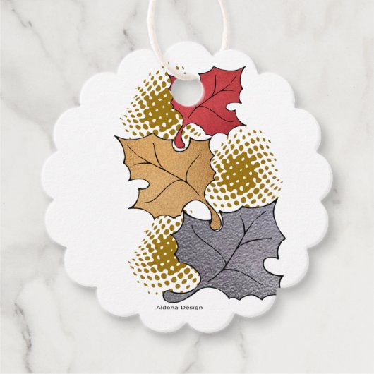 Bladbladeren Bedankjes Labels (Voorkant)