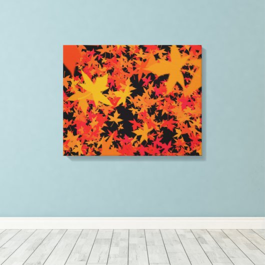 Bladbladeren Canvas Afdruk (Insitu (Houten vloer))