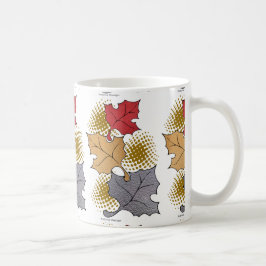 Bladbladeren op een mok